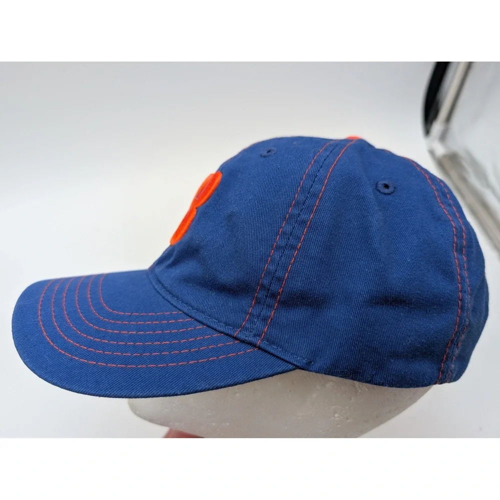 Bridgestone Golf Hat Blue Orange Embroidered Logo Adjustable Strapback Cap